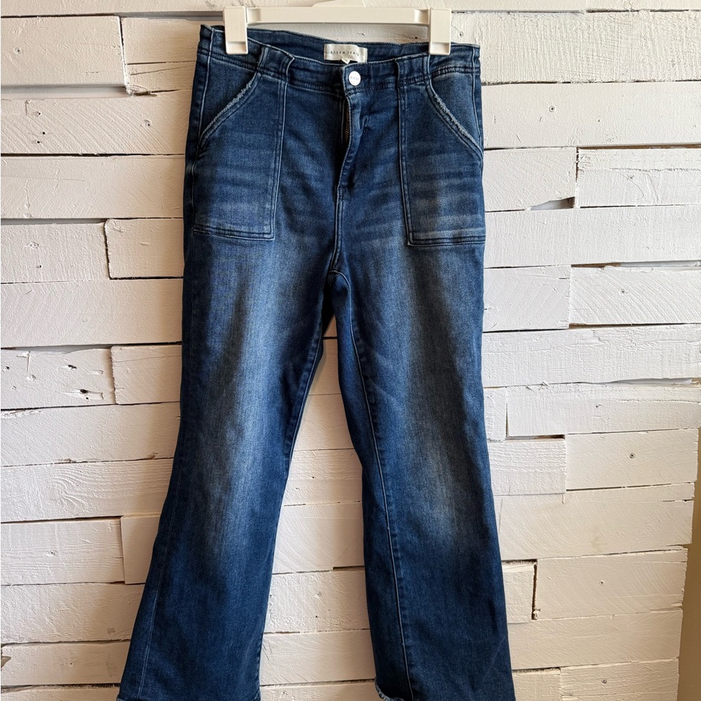 Risen Classic Blue Wide Leg Jeans